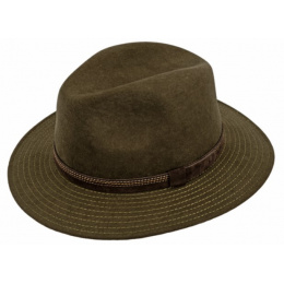 Traveller Tronçais Felt Wool Olive Hat - Traclet