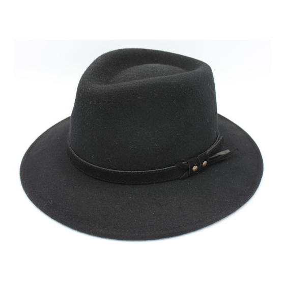 Fedora Aldo Black Wool Felt Hat - Traclet