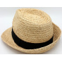 Natural Straw Nonza Trilby Hat - Traclet