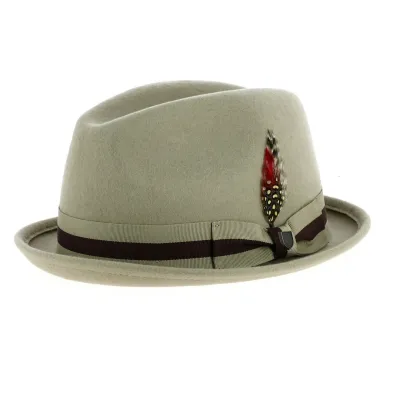 brixton gain sand brown hat trilby hat purchase Reference : 19546| Traclet Hat Shop