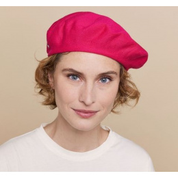 Authentic Summer Cotton Beret Bright Pink - Heritage by Laulhère