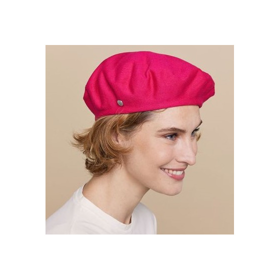 Béret Authentique Été Coton Bright Rose - Héritage par Laulhère