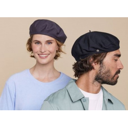 Authentic Summer Cotton Beret Anthracite - Heritage by Laulhère