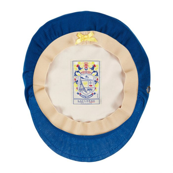 Béret Maxi Plumes Greige Coton - Laulhère Béret Maxi Plumes Greige Coton - Laulhère