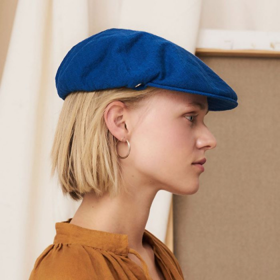 Béret Maxi Plumes Greige Coton - Laulhère Béret Maxi Plumes Greige Coton - Laulhère