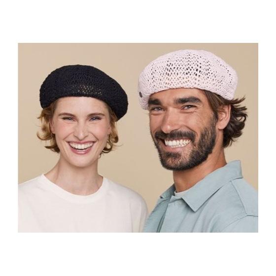Black Cotton Summer Beret Athleta - Laulhère