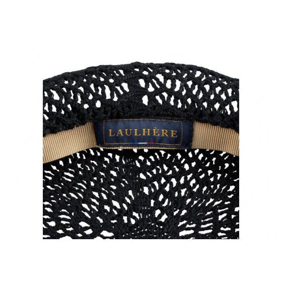 Black Cotton Summer Athleta Beret - Laulhère