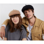 Wool Beret Cap Pau Black - Laulhère