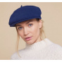 Navy Pau Wool Beret Cap - Laulhère