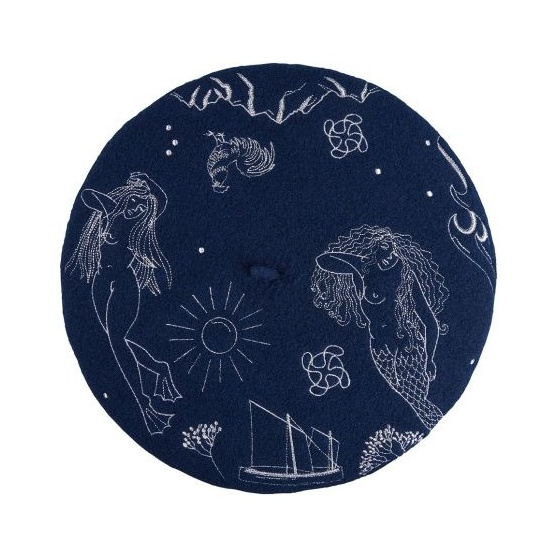 Béret Basque Eguski Lore Bleu - Héritage par Laulhère Béret Basque Eguski Lore Bleu - Héritage par Laulhère