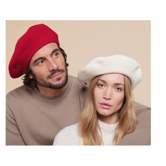 Max Beret Merino Wool Ecru - Heritage Laulhère