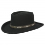 Gambler Hat Black Wool Felt UPF50+ - Conner Hats