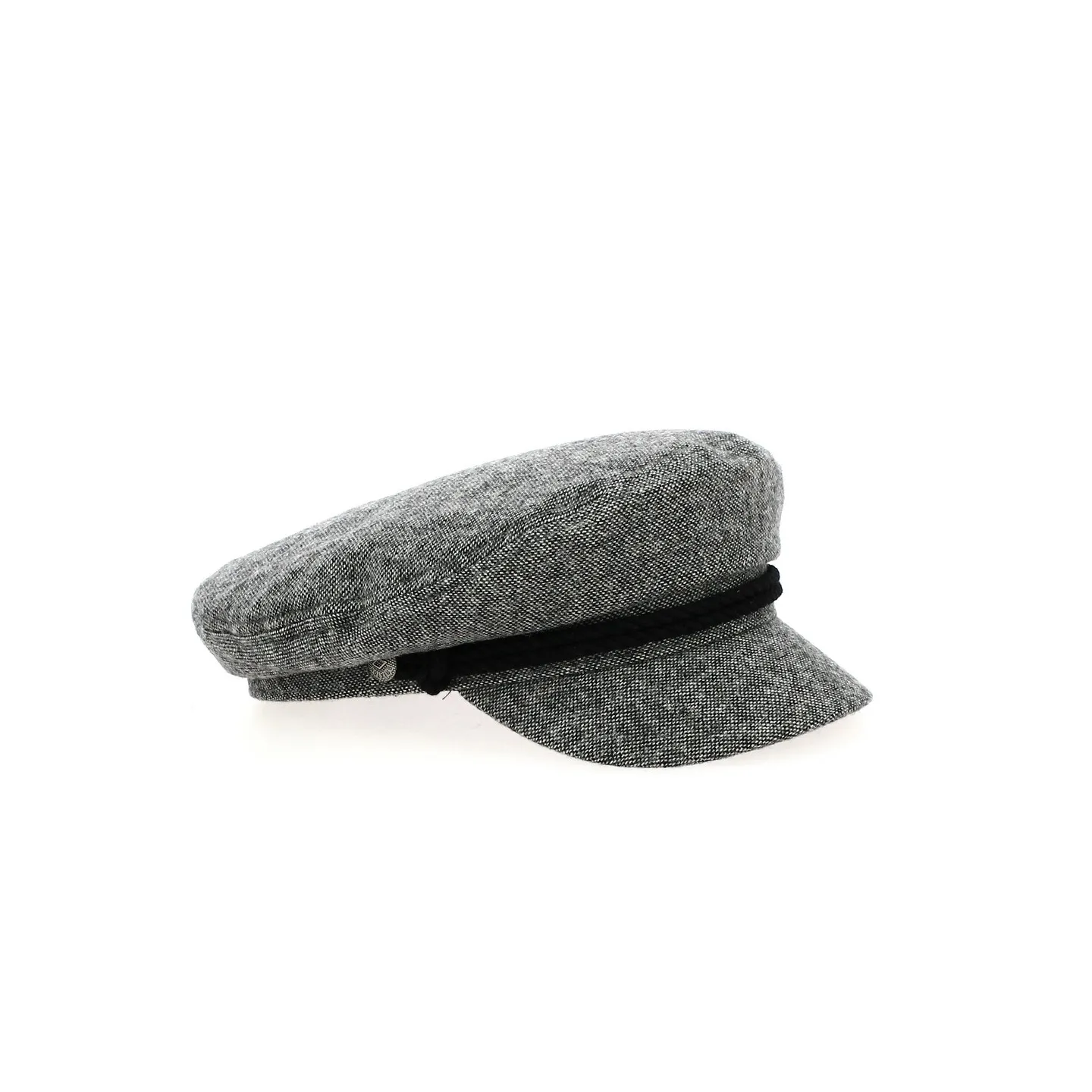 Casquette Marin Fiddler Cap Gris & Noir - Brixton réf 18267 chapellerie traclet