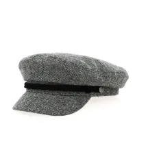 Casquette Marin Fiddler Cap Gris & Noir - Brixton