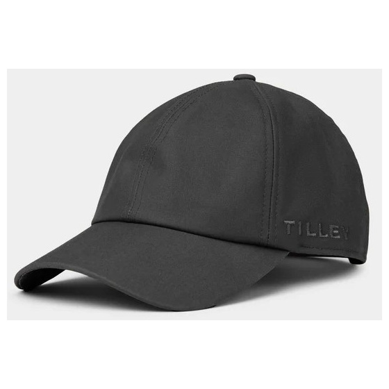 Black Waxed Cotton Baseball Cap - Tilley