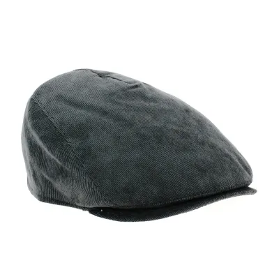 Gray flat velvet cap