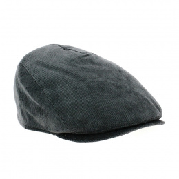 Flat velvet cap, grey