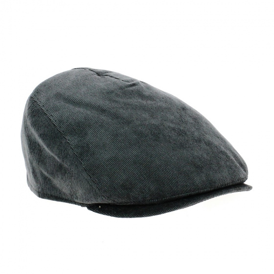 Gray flat velvet cap