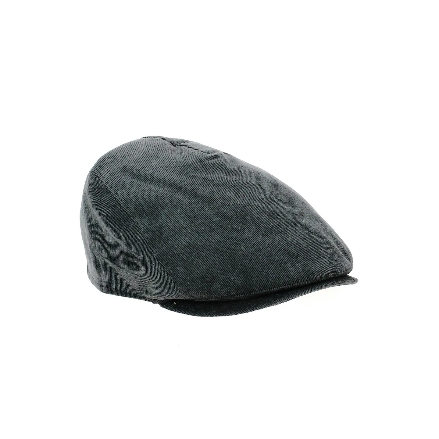 Gray flat velvet cap