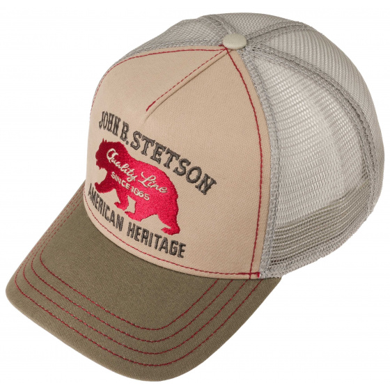 Beige Cotton Shafter Snapback - Stetson