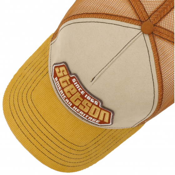 Cotton Trucker Cap American Heritage Brickstone - Stetson Cotton Trucker Cap American Heritage Brickstone - Stetson