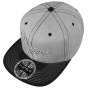 Flat Brim Snapback Cap Beige & Blue - Stetson