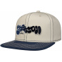Flat Brim Snapback Cap Beige & Blue - Stetson