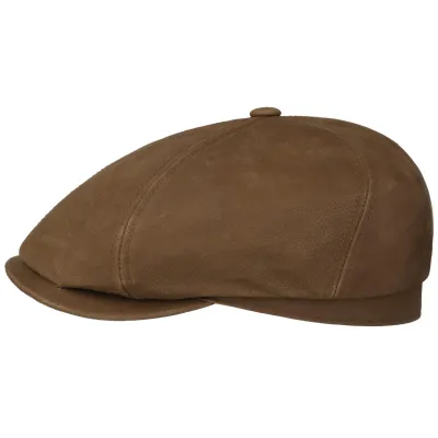 Brown Leather Brooklin Cap - Stetson Reference: 19624| Chapellerie Traclet
