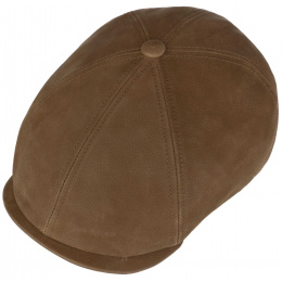 Brown Leather Brooklin Cap - Stetson