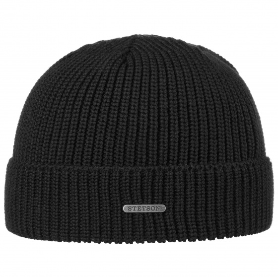 James Navy Wool Beanie - Stetson