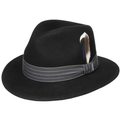 Traveller Hat Benji Woolfelt Black - Stetson  Reference : 19627| Traclet Hat Shop