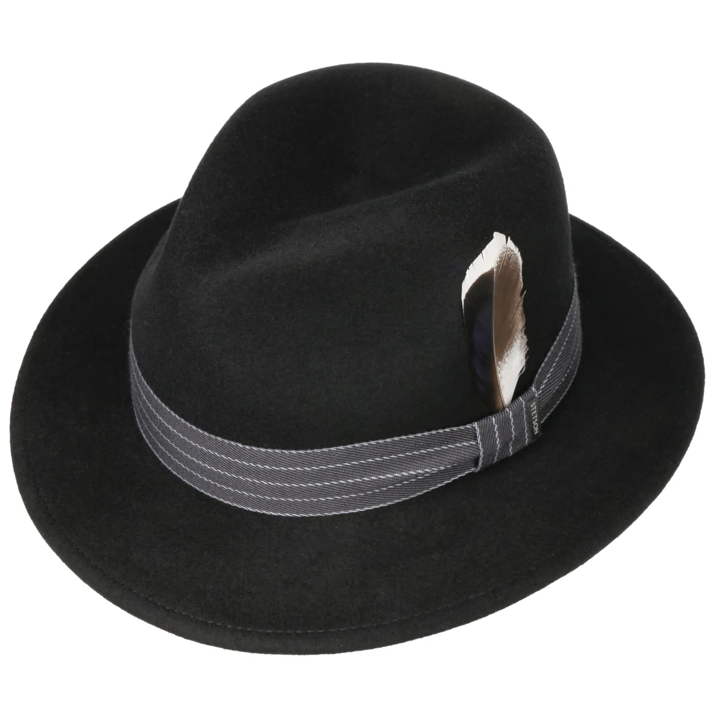Traveller Hat Benji Woolfelt Black - Stetson  Reference : 19627| Traclet Hat Shop