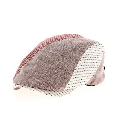 Casquette plate beige rosé