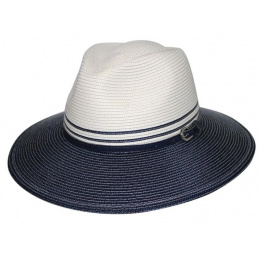 Bella Ivory Navy Hat- Emthunzini Hats