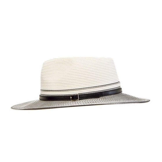 Ivory Black Bella Fedora Hat UPF 50+ - House Of Ord