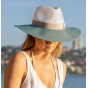 Fedora Fiona Hat White and Green UPF50+ - House of Ord