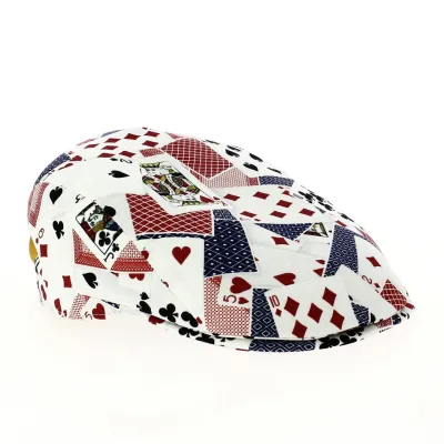 Playing Cards Flat Cap - Traclet Reference: 19644 | Chapellerie Traclet