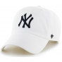 MLB NY Yankees White Strapback Baseball Cap - 47 Brand
