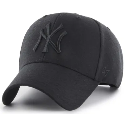 MLB NY Yankees Black Strapback Baseball Cap - 47 Brand Reference: 19652| Traclet Hatters