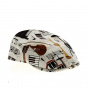 Beige Cotton Flat Music Cap - Traclet
