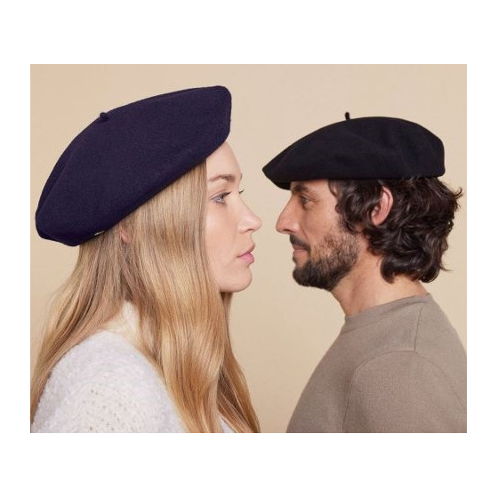 Béret Basque 9 Pouces Noir Héritage par Laulhère
