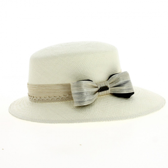 Women's Carmen White Panama Cap - Traclet