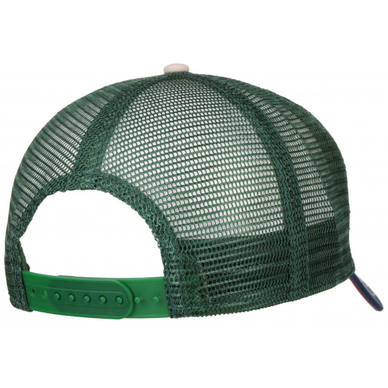 Casquette Baseball Trucker Great Plains Coton Vert & Bleu- Stetson Casquette Baseball Trucker Great Plains Coton Vert & Bleu- Stetson
