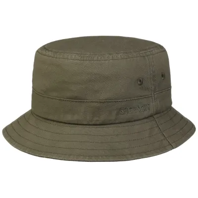 Bob Coton Twill Coton Olive UPF 40 + - Stetson  Reference : 19658| Chapellerie Traclet