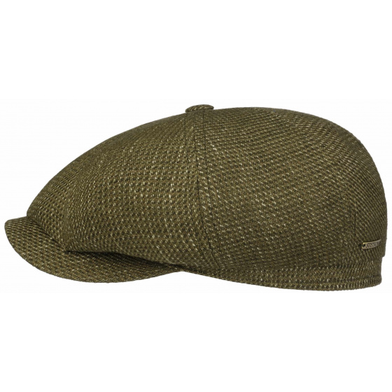 Hatteras Harlan cap Linen & cotton olive - stetson