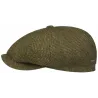 Casquette Hatteras Harlan Lin & Coton olive - stetson  Reference : 19661| Chapellerie Traclet
