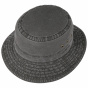 Reston Organic Cotton Black Bucket Hat - Stetson