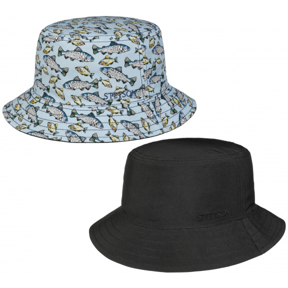 Augustine Reversible Cotton UPF 40+ Bucket Hat - Stetson