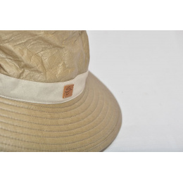 Parisian Medium Brim Linen & Beige Hat - Soway