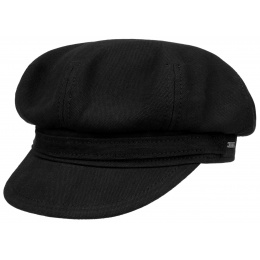 Black Cotton Newsboy Cap UPF 40+ - Stetson